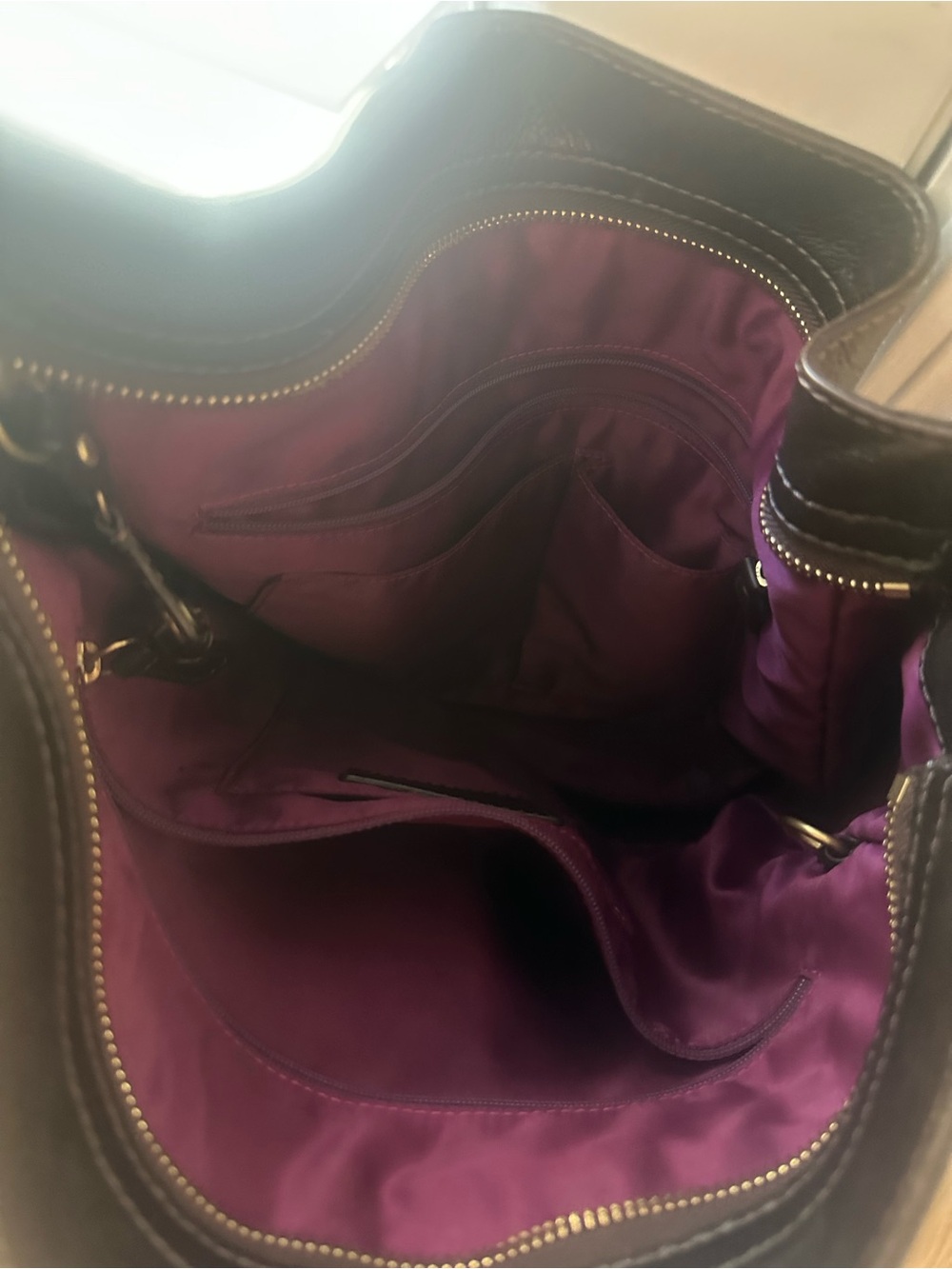 Coach Brown Signature Canvas Shoulder Bag with Chocolate Trim - Picture 5 of 5
